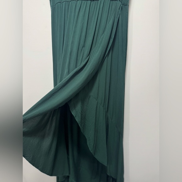 Grecerelle women’s ruffle trim, V-neck Boho slowly dress green size small - Picture 6 of 12